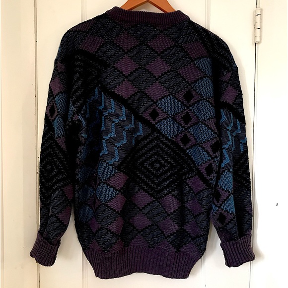 Slouchy Patterned Knit Sweater - Picture 2 of 7